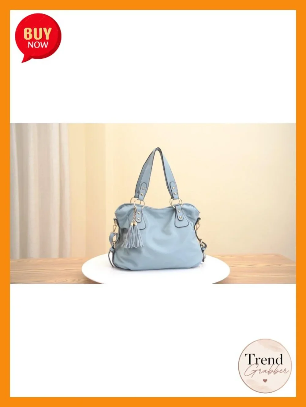 Vegan Leather Hobo Tote Handbag Set 4pcs Large Capacity Detachable Strap